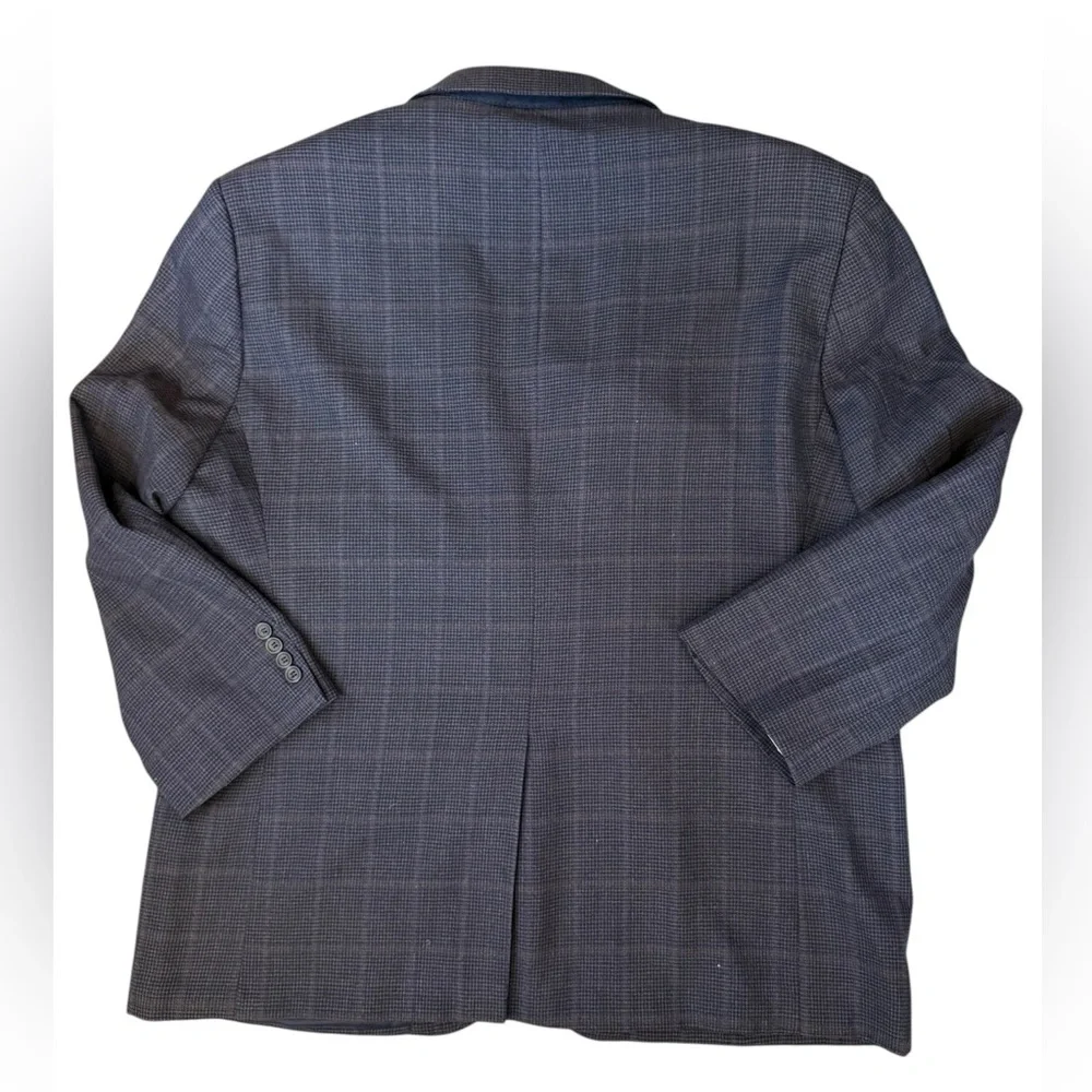 Joseph & Feiss Gold 100% Wool Plaid Sport Coat Blazer 52 Regular | Classic - Picture 3 of 5